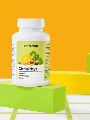 Coral Club CircuFit Vena va qon tomirlari uchun osimlik kompleksi (parhez qoshimchasi) 60 kapsula (AQSh) -